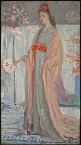 Rose and Silver için eskiz: La Princesse du Pays de la Porcelaine, 1863-64 (sunta üzerine yağlı boya) by James Abbott McNeill Whistler