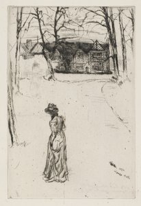 Speke Hall, No. 1, 1870 (kağıt üzerinde gravür ve kuru nokta) by James Abbott McNeill Whistler