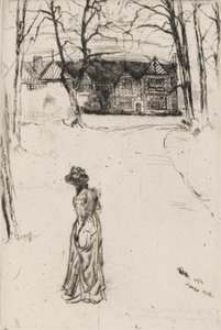 Speke Salonu: Cadde, 1870. by James Abbott McNeill Whistler