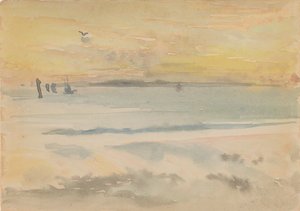 Aziz Ives: Gün Batımı, 1883-1884. by James Abbott McNeill Whistler