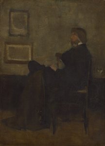 Gri ve Siyahta Düzenleme Çalışması, No. 2: Thomas Carlyle, 1872-73 by James Abbott McNeill Whistler