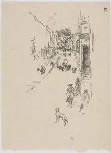 Pazar, Lyme Regis, 1895 (kağıt üzerinde taş) by James Abbott McNeill Whistler