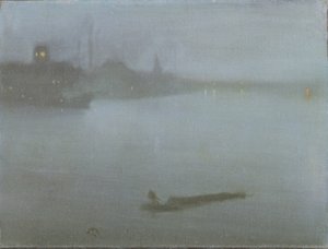 Thames - Mavi ve Gümüşte Gece, 1872/8 dolayları (tuval üzerine yağlı boya) by James Abbott McNeill Whistler