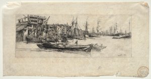 Thames Deposu, 1859. by James Abbott McNeill Whistler