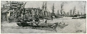 Thames Deposu, 19. yüzyıl 1904. by James Abbott McNeill Whistler