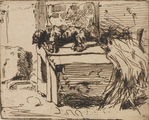 Kulübedeki Köpek, 1858. by James Abbott McNeill Whistler