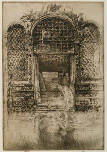 The Doorway, 1880 (kağıt üzerinde gravür ve kuru nokta) by James Abbott McNeill Whistler