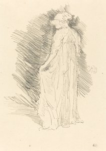 Drapeli Figür, Arkadan Görünüm, 1893. by James Abbott McNeill Whistler
