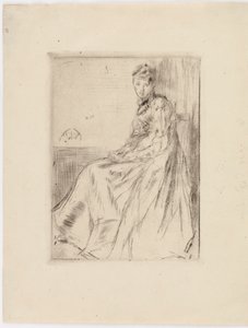 Mektubu Maud, oturmuş, 1873. by James Abbott McNeill Whistler