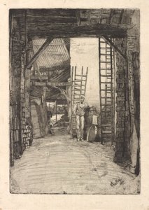 Kireç Yakıcı, 1859. by James Abbott McNeill Whistler