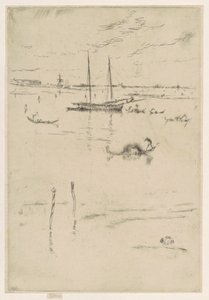 Küçük Lagün, 18791880. by James Abbott McNeill Whistler