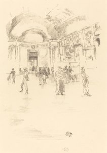 Uzun Galeri, Louvre, 1894. by James Abbott McNeill Whistler