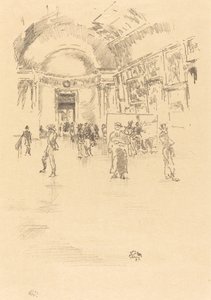 Uzun Galeri, Louvre, 1894. by James Abbott McNeill Whistler