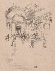 Uzun Galeri, Louvre, 1894. by James Abbott McNeill Whistler