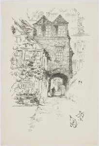 Rahip Evi, Rouen, 1894-95 (kağıt üzerinde taş) by James Abbott McNeill Whistler