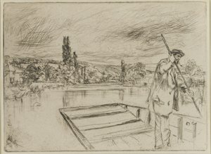 The Punt, 1861 (kağıt üzerine gravür) by James Abbott McNeill Whistler