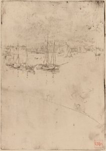 Vapur, Venedik, 1879-1880. by James Abbott McNeill Whistler