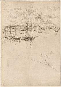 Vapur, Venedik, 18791880. by James Abbott McNeill Whistler