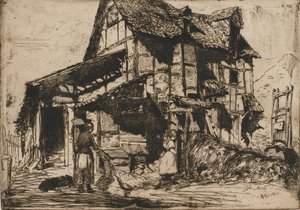 Güvensiz Apartman. Doğadan On İki Gravürden Biri. Fransız Seti, 1858. by James Abbott McNeill Whistler