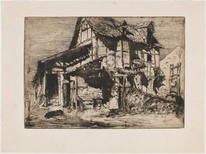 Güvensiz Apartman. Doğadaki On İki Gravürden Biri The French Set, 1858. by James Abbott McNeill Whistler