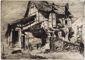 "Doğadan On İki Gravür" den Güvensiz Apartman by James Abbott McNeill Whistler
