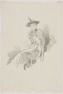 Kanatlı Şapka, 1890 (kağıt üzerinde taş) by James Abbott McNeill Whistler