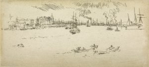 Tilbury, The Naval Review, 1887 başlıklı on iki gravürden by James Abbott McNeill Whistler