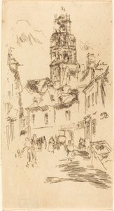 Tur St. Antoine, Loches, 1888. by James Abbott McNeill Whistler