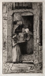 Doğadan On İki Gravür: Hardal Tüccarı, 1858. by James Abbott McNeill Whistler