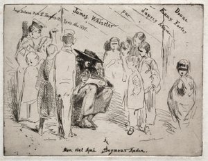 Doğadan On İki Gravür: Başlık Sayfası - Delauney Sketching, 1858. by James Abbott McNeill Whistler
