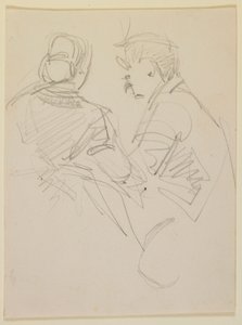 İki rakam, 1858. by James Abbott McNeill Whistler