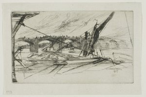 Vauxhall Köprüsü, 1861 by James Abbott McNeill Whistler