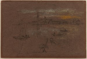 Venedik, 1880. by James Abbott McNeill Whistler