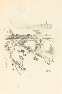 Waterloo Köprüsü, 1896. by James Abbott McNeill Whistler