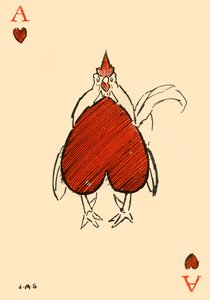 Kupa asından şişman Chanticleer, 1910. by James Affieck Shepherd