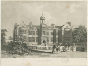 Ingestre Hall: litografi, nd [c 1844] by James Astbury Hammersley