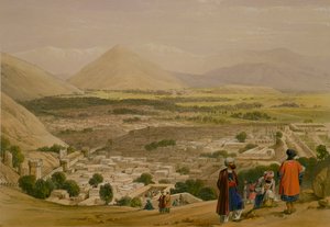 Balla Hisarı ve Caubul Şehri, Kalenin Üst Kısmından, Charles Haghe (1810-88) ve Louis Haghe (1806-85) tarafından oyulmuş 