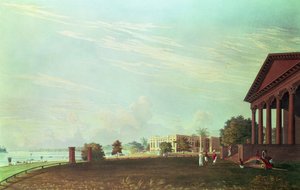 Barrackpore House, Kalküta, Robert Havell, pub tarafından oyulmuş. 1824 (gravür)