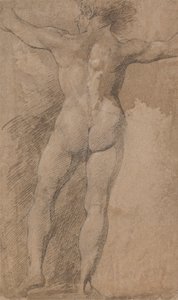 Arkadan Görülen Kolları Geniş Açılı Erkek by James Barry