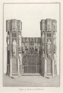 Westminster'daki Henry V Şapeli by James Basire