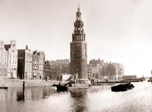Montelbaanstoren, Amsterdam, 1898. by James Batkin