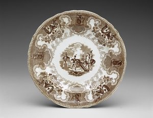 Plaka, c.1837-44 (aktarma baskılı çömlek) by James Beech