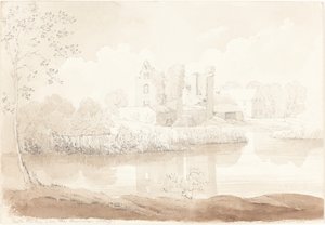 Barrow Nehri üzerindeki Rheban Kalesi, Athy.