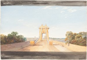 Bristol yakınlarındaki Clifton Asma Köprüsü, c. 1832.