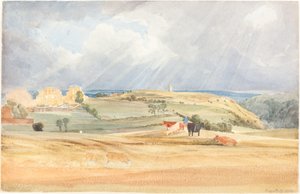 Sığır Somerset ile Manzara, 1830.