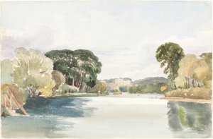 Uzak Kale ile Nehir Sahnesi. by James Bulwer