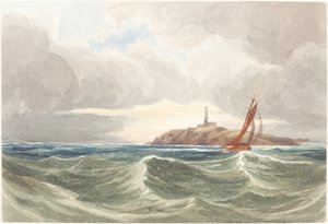 Deniz Feneri ile Deniz Manzarası by James Bulwer
