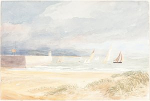 Yelkenli ile Sahil Sahnesi Portland, Dorset, 18221839. by James Bulwer
