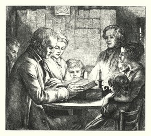 İskoç Kulübesinde Sahne by James Dawson Watson
