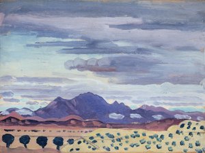 Pirenelerde, c.1911 (panelde yağ) by James Dickson Innes